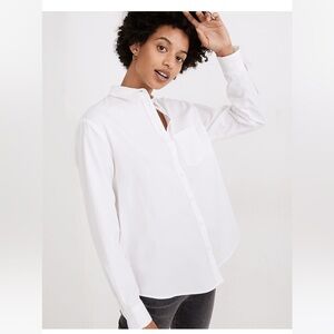 Madewell White Oversized Ex-Boyfriend Shirt